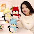 Miniatyrbild 2 av 5: Plush Pingvin Leksak Söta Utseende Super Mjukt Fullt Fyllt Sovhjälp Fylld Djurdocka Soffa Ornament Red S