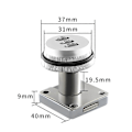 Miniatyrbild 5 av 5: 1 Set Digitalt Lösenordslås Förtjockad 3-siffrig Design Zinklegering Postlåda Låda Säkerhetsnummer Kodlås Daglig Användning Mengxi Silver