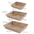 Miniatyrbilde 2 av 8: Dype Bakeformer Sett Non-stick, Rektangulær Kakeform, Stabelbart Bakeformsett med 3, Ovnformer for Baking, Gull (9''/11''/13'') Dype Bakeformer Deep Baking Pans