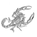Pikkukuva 5 / 5: 1 kpl 3D Hauska Kylmä Metallipinnoitettu Skorpionin Auton Koriste Tarra Tunnus Tarra Silver