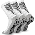 Miniatyrbild 1 av 5: 3 par Anti-Slip Fotbollstrumpor Andningsbara Vattentäta Greppstrumpor Fotboll Sportstrumpor Basketboll Handboll Vit