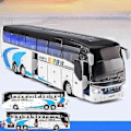 Miniatyrbillede 1 af 5: 1/50 Setra Luksus Coach Bus Legetøjsbil Die-Cast Miniature Model Træk Tilbage Lyd & Lys Uddannelsesmæssig Samling Gave Til Drenge Børn Airport