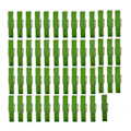 Miniatyrbilde 1 av 5: 50 Stykker Fargerike Klesklyper i Tre Rustbestandige Klyper for Klesvask Stilig Bildeoppheng Grønn Green