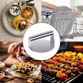 Miniatyrbild 7 av 7: Burgerpress i rostfritt stål, hamburgerpress, smashburgerpress, baconpress, smashburgerkit, burgerpress i gjutjärn