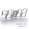 Miniatyrbillede 1 af 5: 3D LED Digital Væg Glowing Nattilstand Justerbar Hvid White