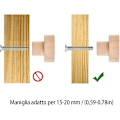 Miniatyrbilde 4 av 5: 20 stk Tre Skapsknapper Runde Naturlige Treknapper Tre Skapsknapp Tre Dørknapp Skuffeknapp Egnet For Skap Skuffer Klesplagg K