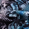 Miniatyrbillede 5 af 5: Kvinder Snake Skin Print Body Lady Langærmet Jumpsuit High peacock blue M