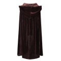 Miniatyrbillede 2 af 4: Sammetsmantel med huva for barn Halloween Jul Fancy Cape for barn (svart)