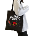 Miniatyrbilde 4 av 4: Stranger Things 4 Canvas Tote Bag Dame Daily Portable Shopping Black