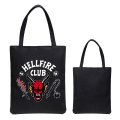 Miniatyrbilde 3 av 4: Stranger Things 4 Canvas Tote Bag Dame Daily Portable Shopping Black