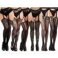 Miniatyrbilde 1 av 5: 6-pack High Waist Tights Nettstrømper Høye lårsokker STYLE4