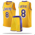 Miniatyrbild 1 av 2: #8 Kobe Bryant Baskettröja Set Lakers Uniform för Barn Vuxna - Gul 28(150-155CM)