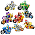 Miniatyrbilde 1 av 5: 8stk Ninja Motorsykkelsett Minifigurer Ninja Minifigurer Blocks Leker