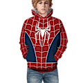Miniatyrbild 6 av 10: Barn Pojke Flicka Spiderman 3D Printed Långärmad Hoodies Tröja Red