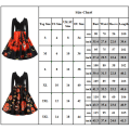 Pikkukuva 7 / 7: Halloween pitkähihainen painettu mekko Red Witch XL