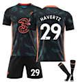 Miniatyrbild 1 av 2: Chelsea 2 Away No.29 Kai Havertz T-shirt Uniform fotbollströja 28