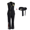Miniatyrbillede 1 af 3: Anime Game Kof Costume Cobra Kai Val Armorr Karate Uniform-i 150 cm