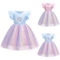 Miniatyrbilde 2 av 7: Kid Girl Ruffle Unicorn Princess Dress Party Tutu-kjole til bryllup pink 100cm