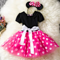 Pikkukuva 5 / 6: Kid Girl Minnie Mouse -syntymäpäiväpuku Tutu Tylli -mekko red 120cm