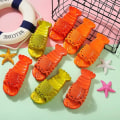 Miniatyrbillede 7 af 7: Cute Lobster Funny Slippers Beach Non Slip sommersandaler Red 40-41