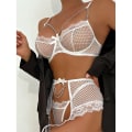 Miniatyrbilde 3 av 6: Sexy blonderundertøy for kvinner BH-strengsett Cosplay Natttøy Sleep white L