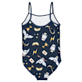 Pikkukuva 2 / 2: Harry Potter Tyttöjen Hogwarts Uimapuku, Yksiosainen, 5-6 vuotta, Navy/V Navy/White/Gold 5-6 Years