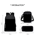 Pikkukuva 3 / 5: 3 st/ set OSÄGLIG ryggsäck Crossbody-väska Case för navet