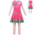 Miniatyrbilde 2 av 5: Disney Zombies 2 Cosplay Cheerleader Kid Jenter Finklänning