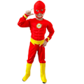 Pikkukuva 3 / 5: Flash-cosplay-asut lapsille Yksiosainen kansi Red L XL