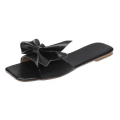 Pikkukuva 1 / 2: Naisten Bowknot Decor Litteät sandaalit Vapaa casual Rantatossut Black Tag 34