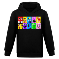 Miniatyrbild 1 av 4: Kids Rainbow Friend Hoodie Sweatshirt Pullover black 140cm