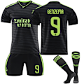 Pikkukuva 1 / 2: 22-23 Real Madrid Away -jalkapallopaita lapsille BENZEMA  9 Kids 28(150-160CM)