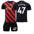 Miniatyrbild 1 av 6: Manchester City Borta 22/23 Jersey De Football Shirt Vuxna GREALISH 10 With sock FODEN 47 #20