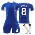 Miniatyrbillede 1 af 5: 2023-24 Chelsea Home No. 7 terling nr. 8 Enzo Fodboldtrøje til hjemmebrug S