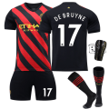 Miniatyrbild 5 av 5: Manchester City Borta 22/23 Jersey De Football Shirt Vuxna GREALISH 10 With sock MAHREZ 26 With sock protect #2XL