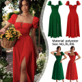 Miniatyrbillede 3 af 11: Kvindekjole Pendler Temperament Farve Mode High-end slynge D red L