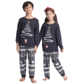 Miniatyrbild 2 av 7: Jul familj matchande pyjamas set julgran printed Kid-navy 6T