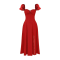 Miniatyrbillede 5 af 11: Kvindekjole Pendler Temperament Farve Mode High-end slynge D red M