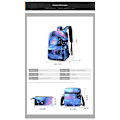 Pikkukuva 2 / 5: Rainbow Friends -reppu pojille ja tytöille Black Lei electrogram 3 The single shoulder bag