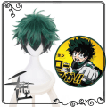 Miniatyrbild 5 av 5: My Hero Academia Izuku Midoriya Cosplay Peruker Grön Svart Kort Peruk Med Bangs Syntethår ​​Peruker