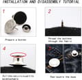 Miniatyrbild 3 av 5: Avtagbara jeansknappar 10-pack Silver Perfect Fit Button 24 Silver