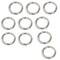 Runda nyckelringar med hummerlås 10-pack Silver 63 Silver