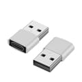 2-pack USB-C till USB-adapter för dataöverföring och laddning Silver 9 Silver