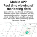 Miniatyrbillede 4 af 5: Smart Ring R1000 – Søvnmonitor, Bluetooth 5.0, Blodiltmonitor Sort 9 Sort 9 Black