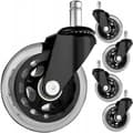 5-pack kontorsstolshjul - 11 mm transparent