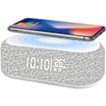 Miniatyrbilde 1 av 5: Digital Vekkerklokke, Bluetooth Digital Audio Vekkerklokke - 9 Farger Nattlys, Bluetooth Høyttaler, Trådløs Lader for iPhone/Samsung, Temperatur