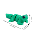 Miniatyrbild 1 av 11: 3D-printad färgglad mini djurmodell liten figur barnleksak tecknad docka Small Lizard