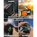 Miniatyrbild 5 av 5: Nyaste nödradio, 4000mAh Power Bank Solar Hand Crank Radio, AM/FM/WB/NOAA och Alert Portable Weather Radio