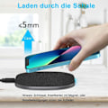 Miniatyrbilde 5 av 5: Rask trådløs lader, Qi induktiv ladeplate for iPhone 13 Pro/12/11/X/xr/8, Samsung Galaxy s21/S20/s10, note 20/10 ultra og Huawei p30