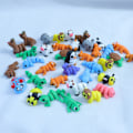 Miniatyrbild 5 av 11: 3D-printad färgglad mini djurmodell liten figur barnleksak tecknad docka Small cow